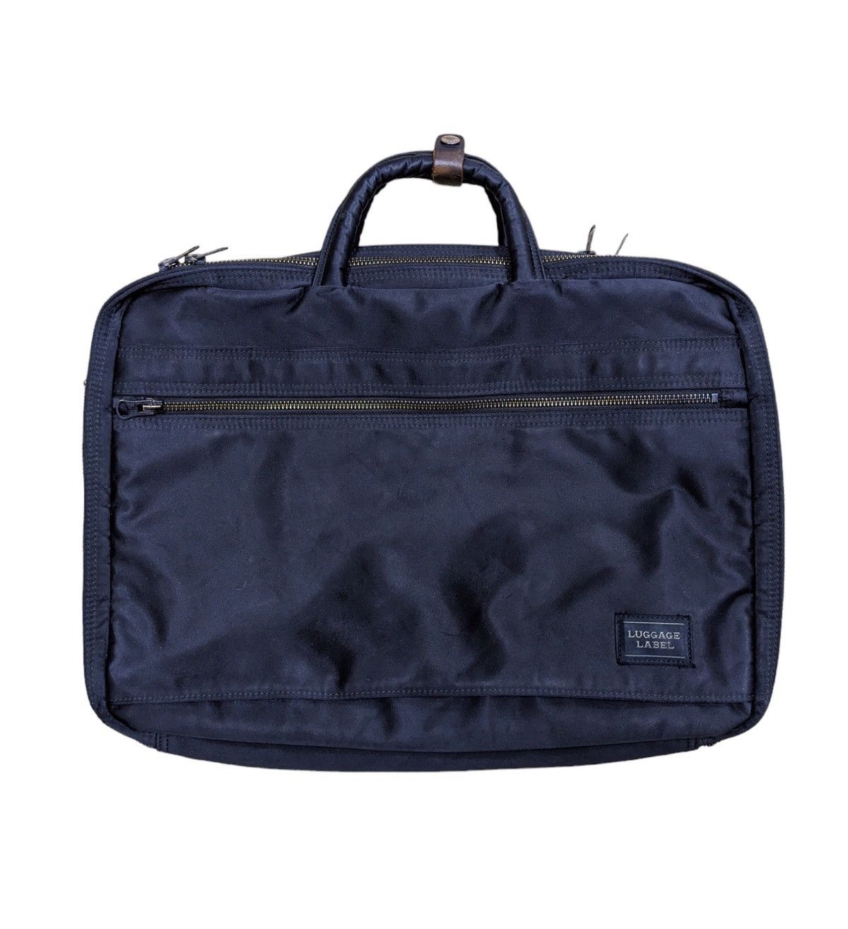 image of Porter Luggage Label Yoshida Messenger Bag in Black, Men's