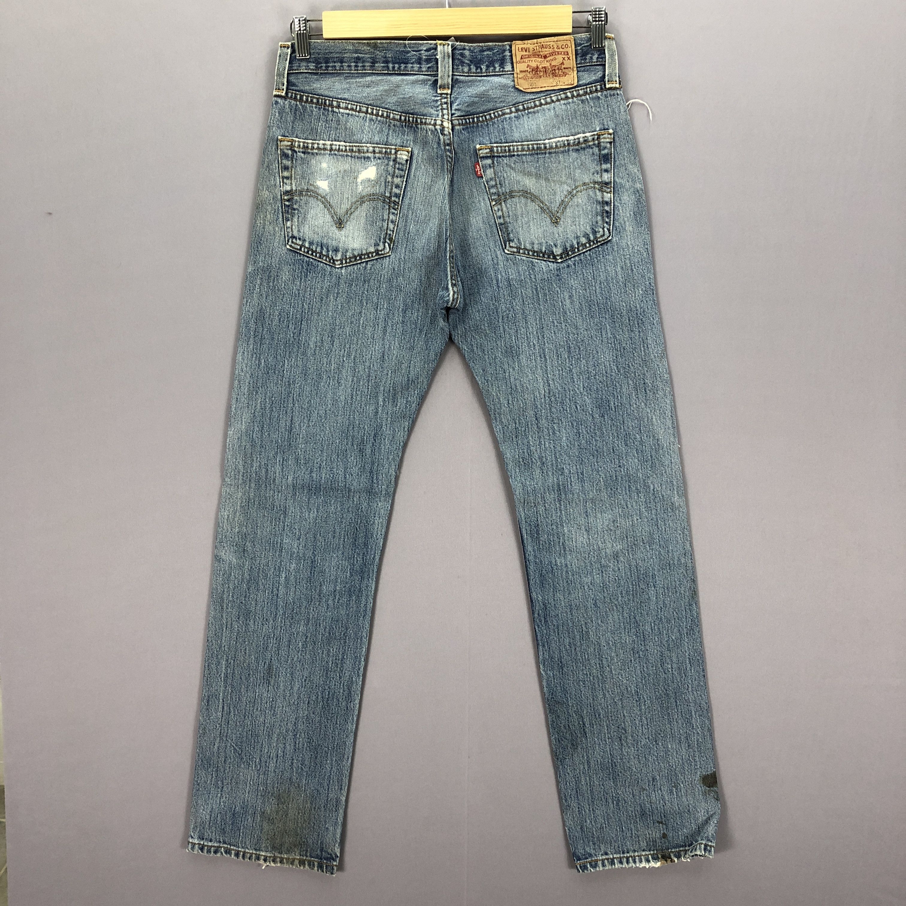 Levi's Vintage 90s Distressed Levi's 501 Jeans Levis Ripped Denim Size US 32 / EU 48 - 2 Thumbnail