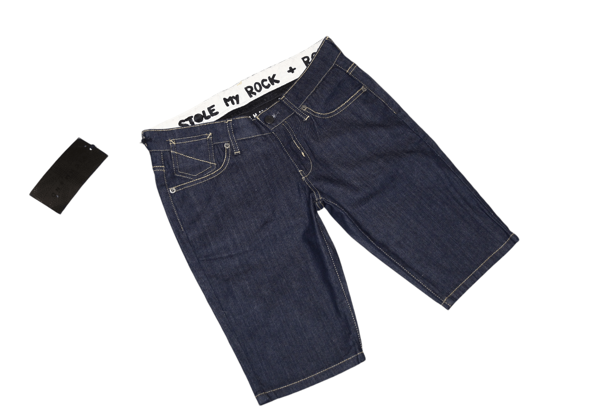 John Richmond Richmond Denim Slim Fit Rhinestones Trim Bermuda Shorts Size US 28 / EU 44 - 4 Thumbnail