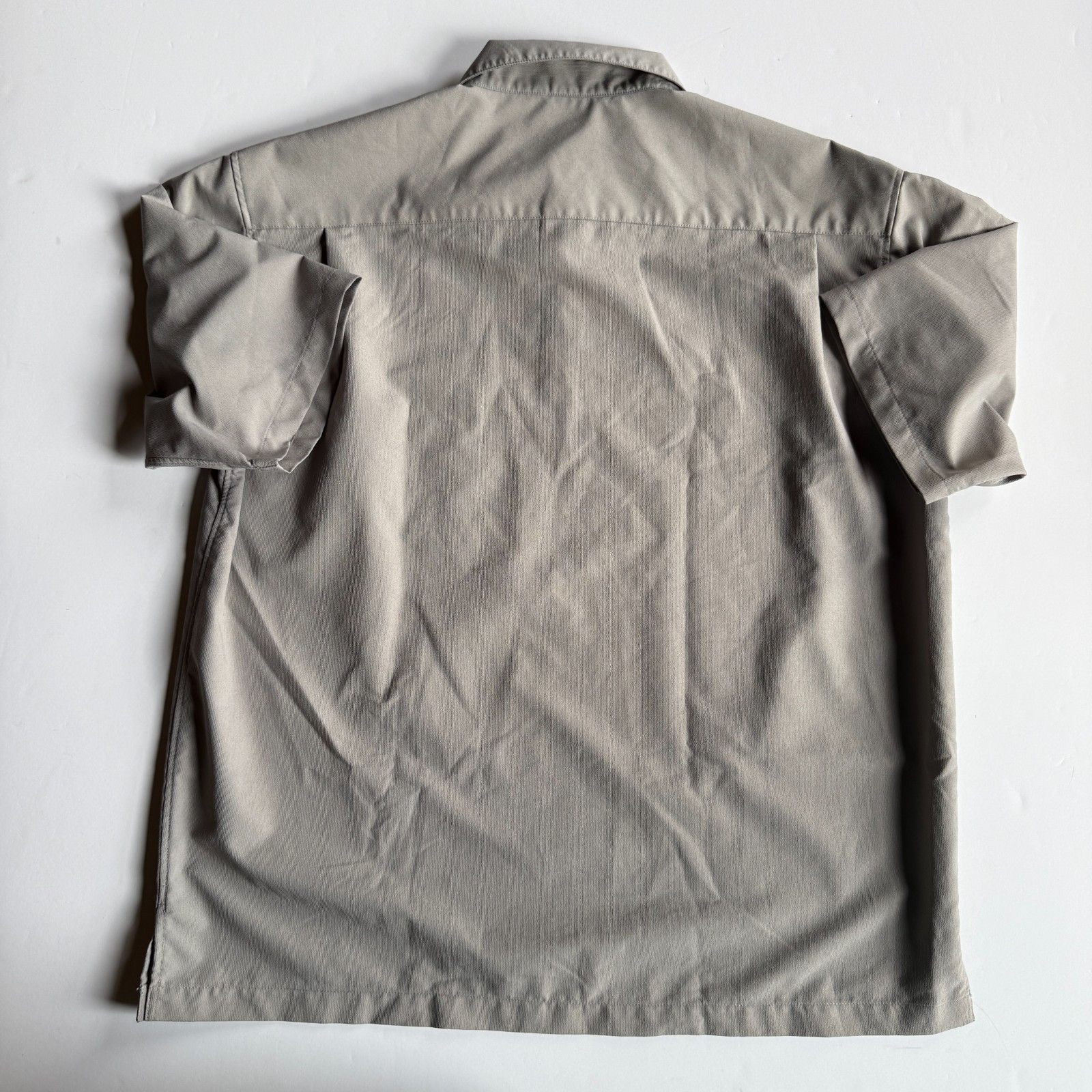 Muji MUJI Men's Open Collar Gray SS Shirt - Size Large Size US L / EU 52-54 / 3 - 4 Thumbnail
