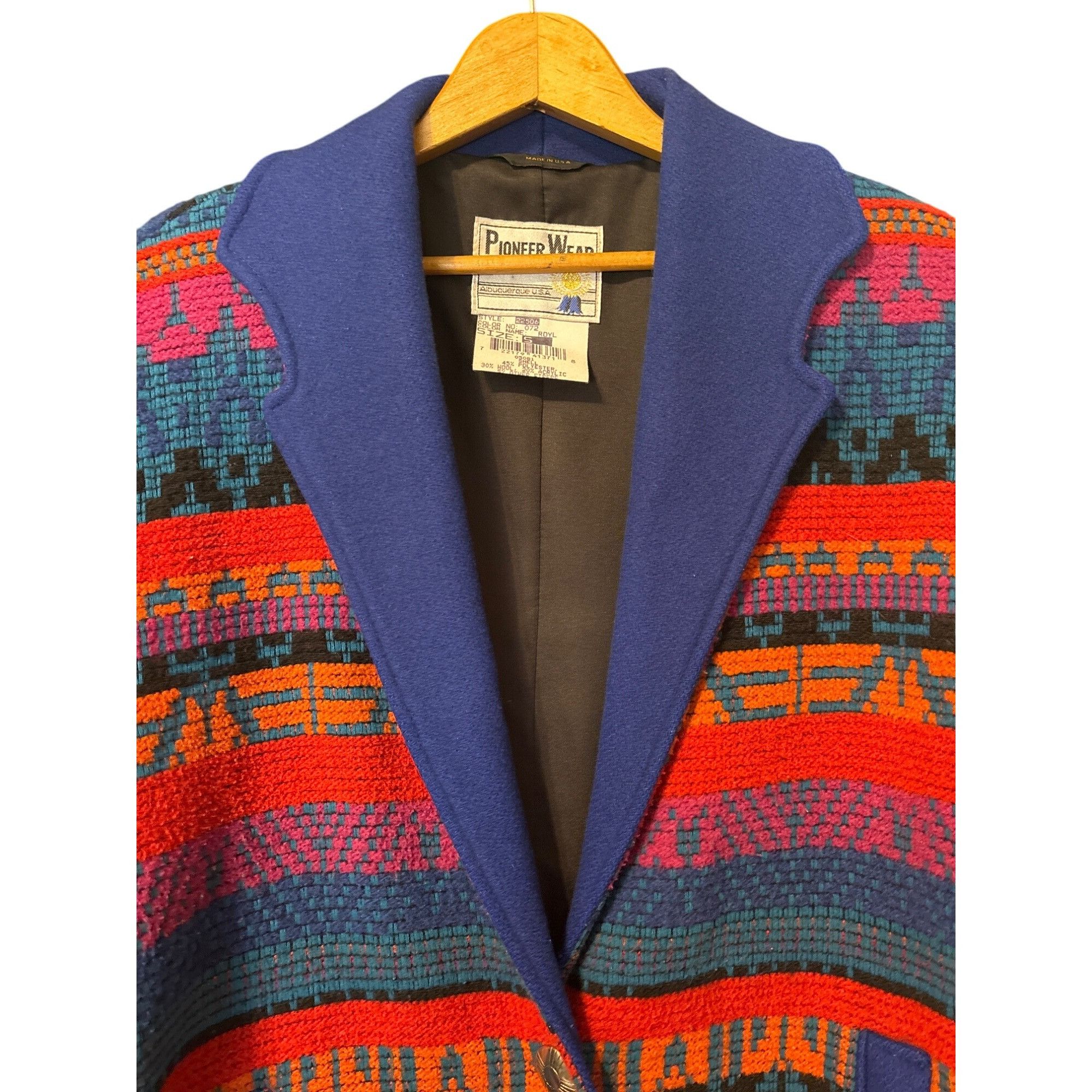 Vintage Vintage Pioneer Wear Coat Jacket Womens Sz Small Aztec Nativ Size S / US 4 / IT 40 - 3 Thumbnail