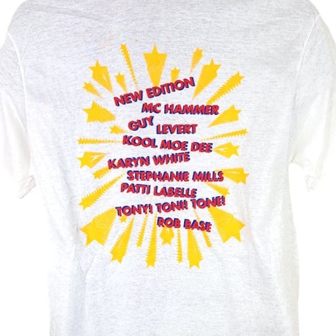 Hanes VINTAGE Hanes T Shirt Mens M White 80s New Edition MC Hammer Rob Base Made In USA Hip Hop Music Size US M / EU 48-50 / 2 - 2 Thumbnail