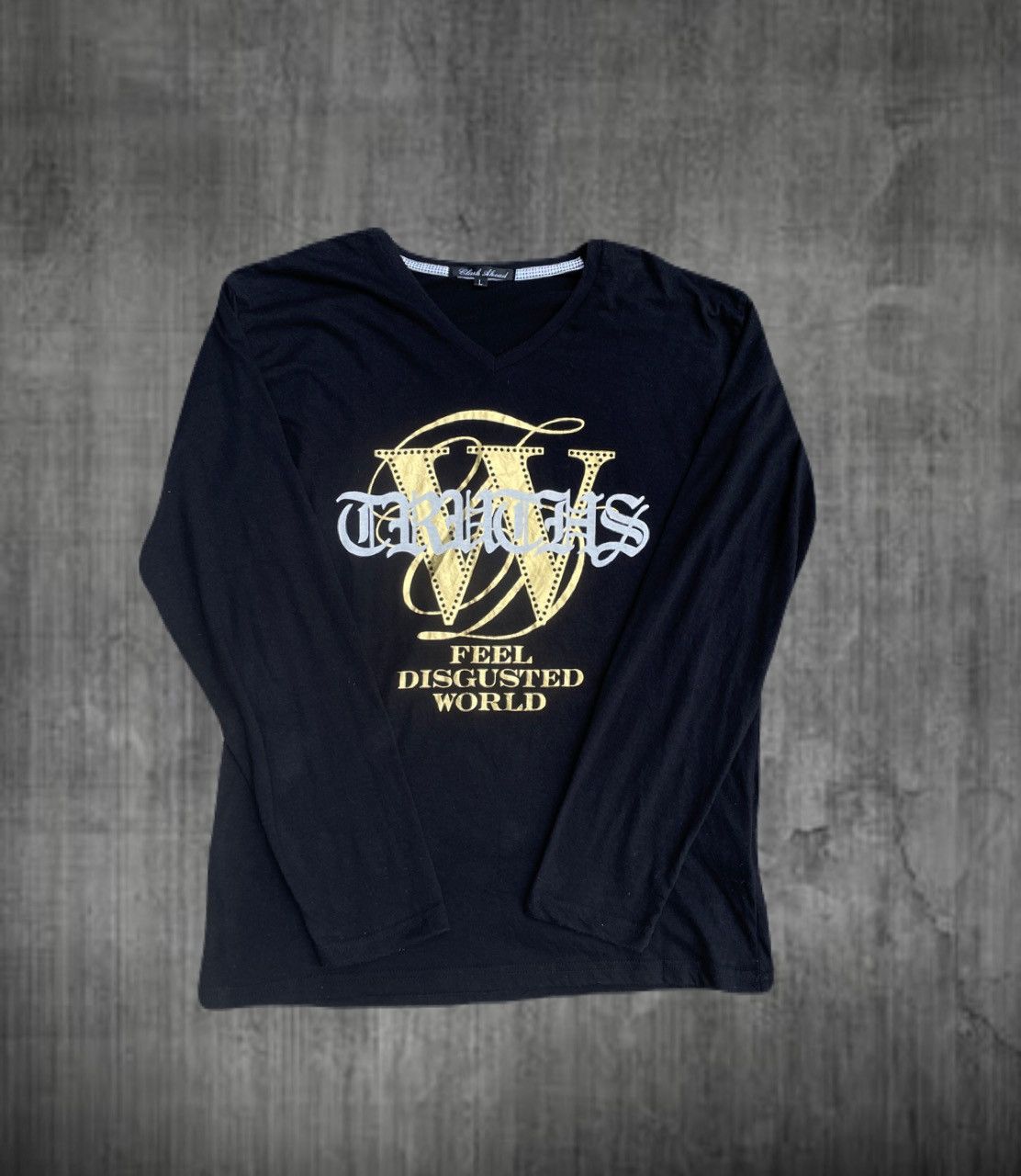 If Six Was Nine 2000s Japanese archive Vkei Poem V-neck Long Sleeve Tee Size US S / EU 44-46 / 1 - 1 Thumbnail