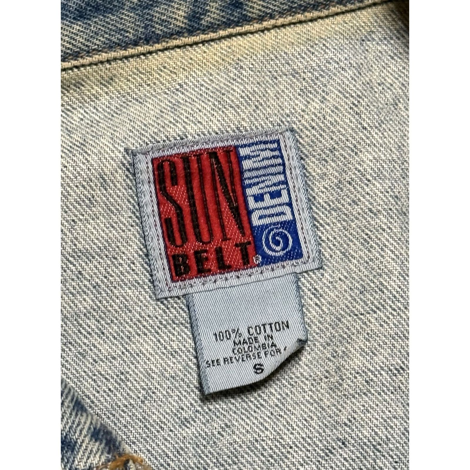 Native VINTAGE Sturgis 1998 Denim Jean Jacket Embroidered Mens Small Native Biker Jacket Denim Blue Embroidered Mens Biker Size US 29 - 3 Thumbnail