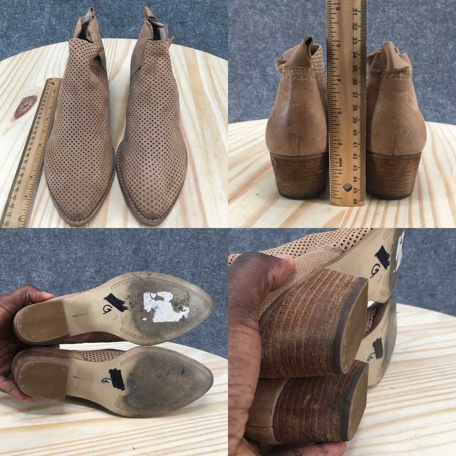 Dolce Vita Dolce Vita Boots Womens 8 Sonya Perforated Ankle Booties Brown Heels Slip On Shoes Brown Womens Bootie Casual Fall Winter 8 Size US 8 / IT 38 - 8 Thumbnail