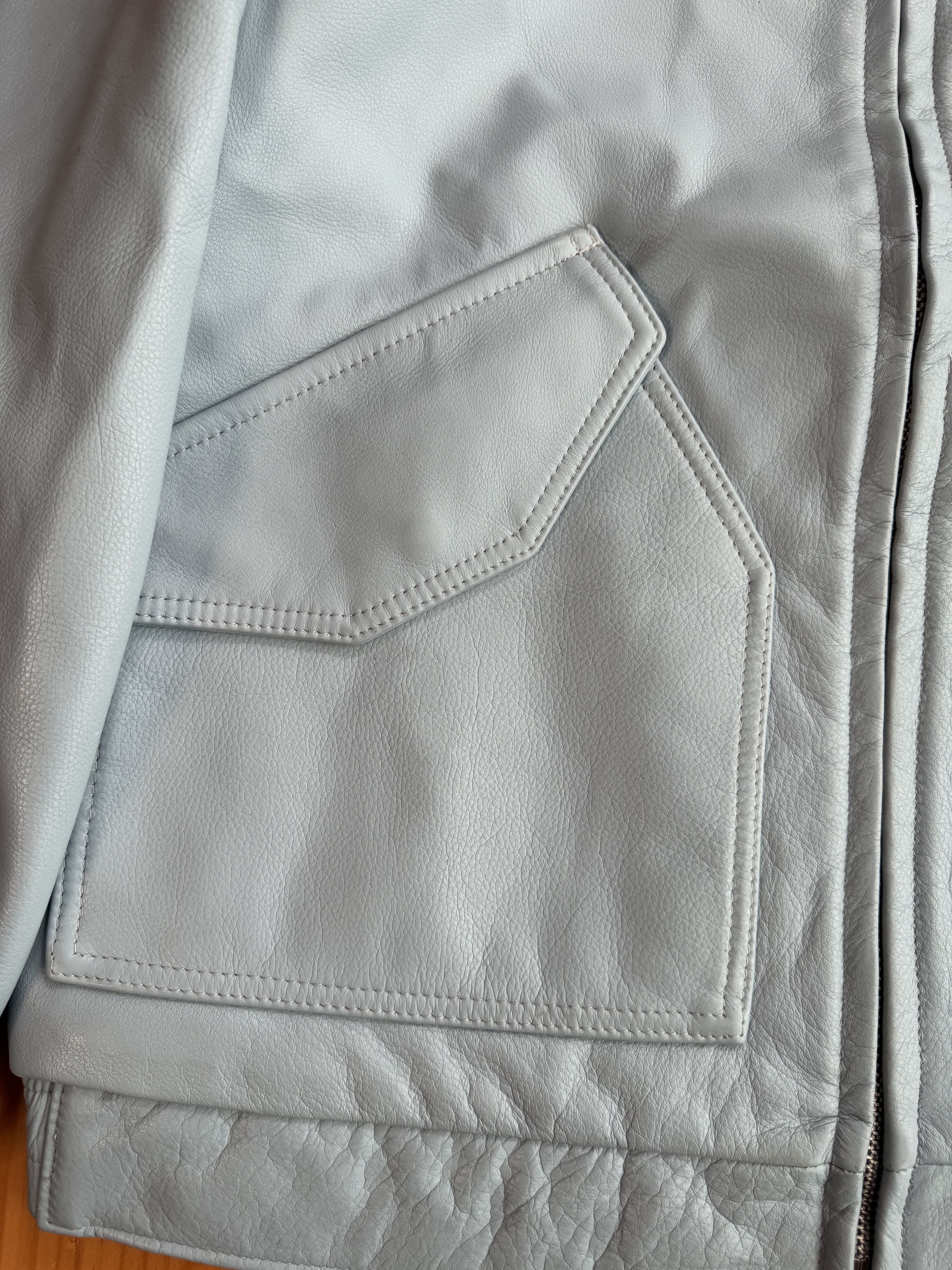 Schott × Supreme FW 2019 Supreme x Schott Blue Leather Bomber Jacket Size US XL / EU 56 / 4 - 3 Thumbnail