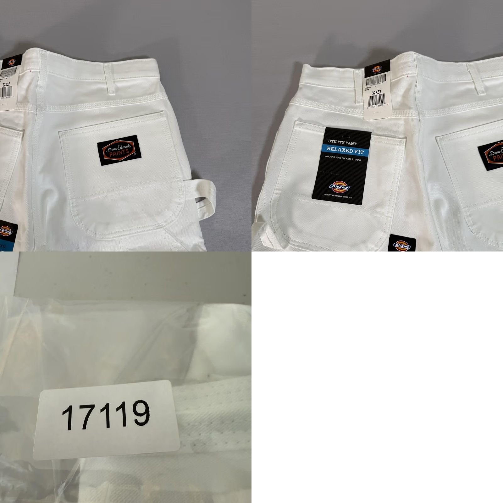 Dickies Dickies Pants Mens 32x32 White Canvas Carpenter Painter Relaxed Fit Workwear Size US 32 / EU 48 - 9 Thumbnail