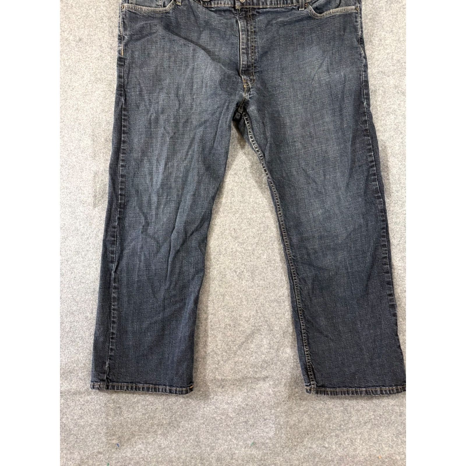 Levi's Levi's Signature S51 Jeans Mens 50x30 Blue Denim Straight Leg Stretch Dark Wash Jeans Mens Color Blue 5-Pocket City Career Outdoor Size US 34 / EU 50 - 4 Thumbnail