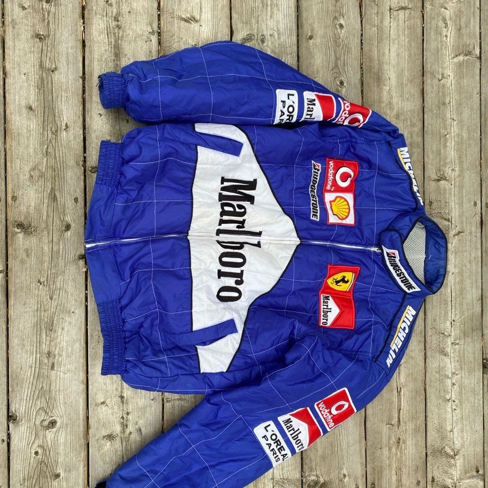 Ferrari × Vintage Vintage 1997 Ferrari Racing Jacket Blue With Malboro embroi Size US M / EU 48-50 / 2 - 3 Thumbnail