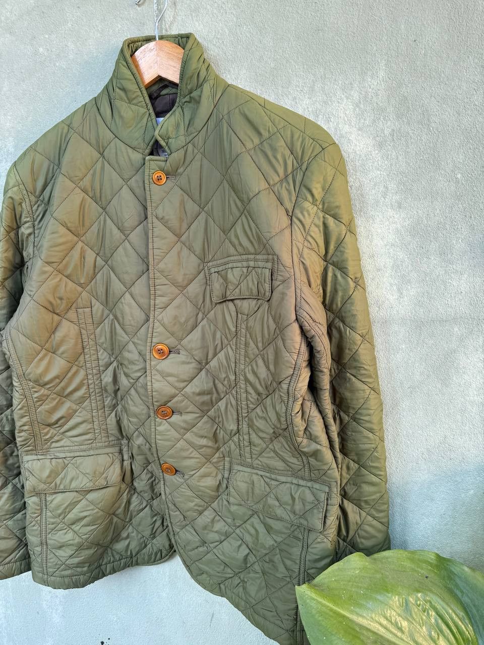 Barbour × Vintage Vintage Barboir green army puffer jacket Size US L / EU 52-54 / 3 - 3 Thumbnail