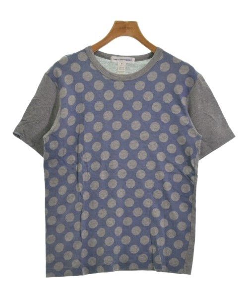 T-Shirts Dot Design Cotton Short Sleeve Gray