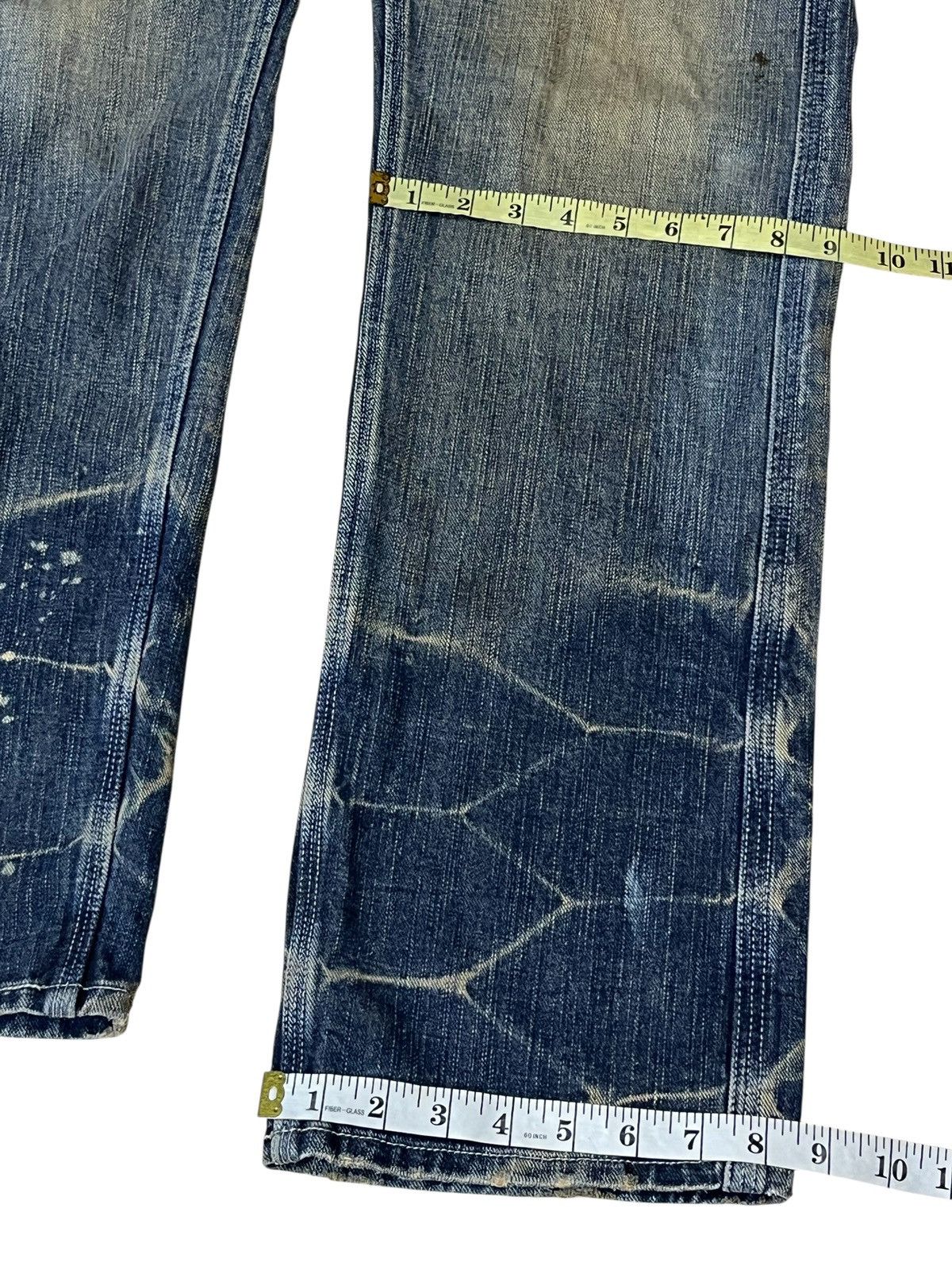 Japanese Brand Sick 90s japanese denim GL HEART mud wash dirty faded jeans Size US 31 - 15 Thumbnail