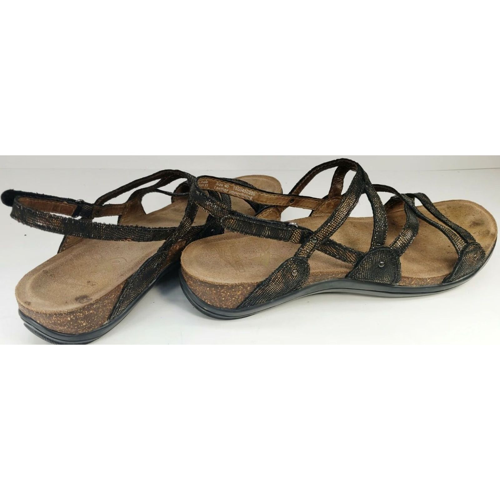 Dansko Dansko Jovie Slingback Flats Sandals Black Leather Strappy Hook & Loop Casual Womens 1500450200 40/US9 Size US 9 / IT 39 - 6 Thumbnail