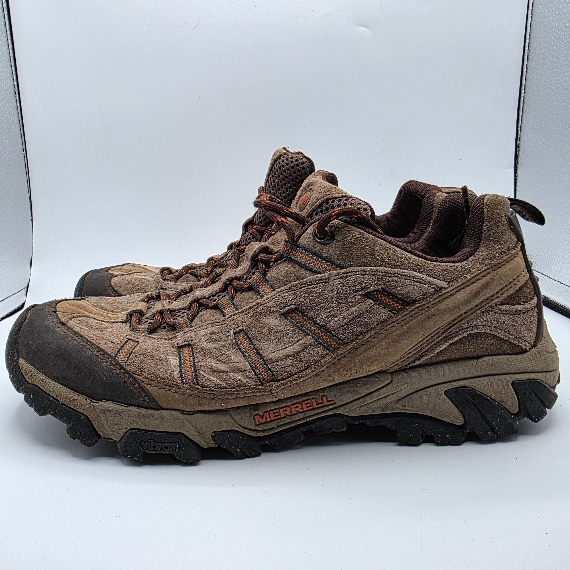 Merrell Merrell Boulder Mens Size 10 Brown Shoes Vibram Soles Campin Size US 10 / EU 43 - 13 Thumbnail