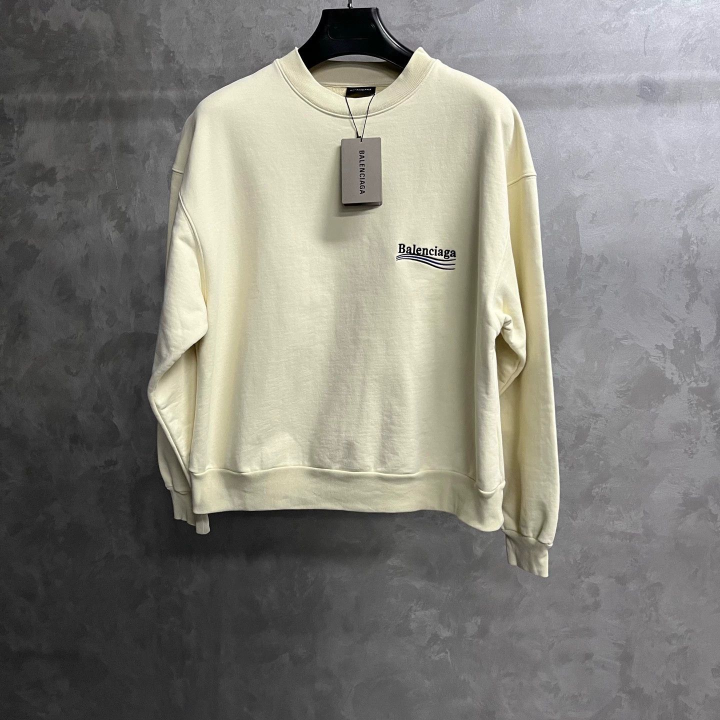 Balenciaga Apricot Logo Print Sweatshirt - Selling for 77 elsewhere Size US XS / EU 42 / 0 - 1 Thumbnail