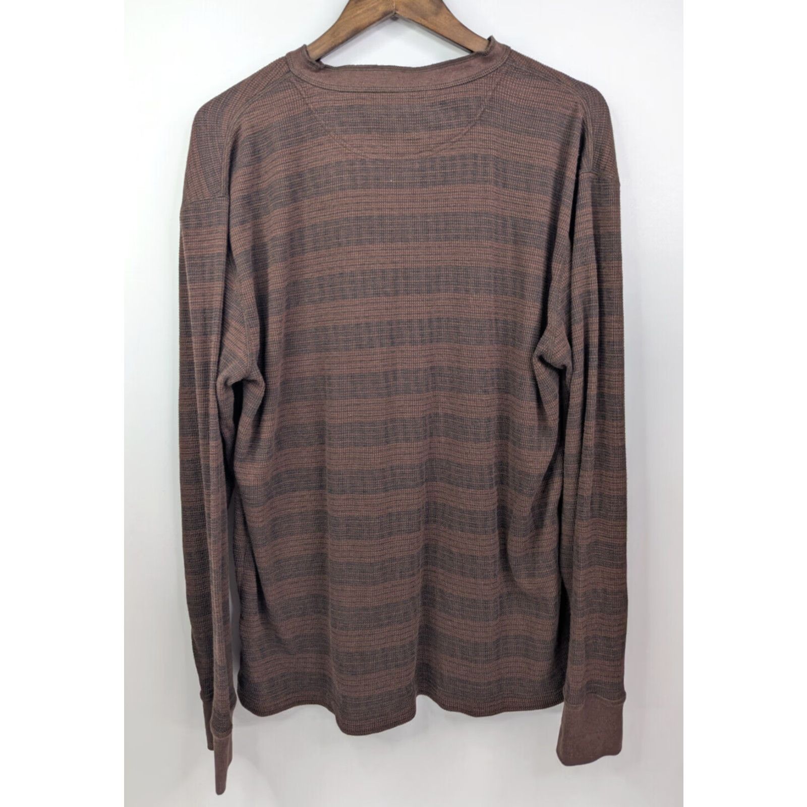 Ocean Pacific VINTAGE Ocean Pacific OP Shirt MENS Regular Brown Stripe Long Sleeve Henley 90s Fall Winter Spring T-Shirt Size L Size US L / EU 52-54 / 3 - 4 Thumbnail