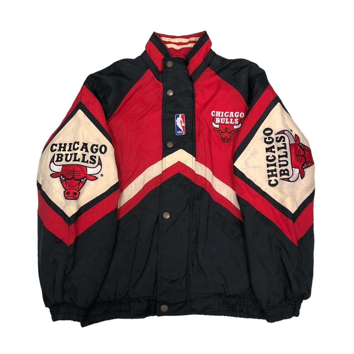 NBA 🔥VINTAGE BOMBER JACKET NBA STARTER CHICAGO BULLS BIG LOGO Size US L / EU 52-54 / 3 - 16 Thumbnail