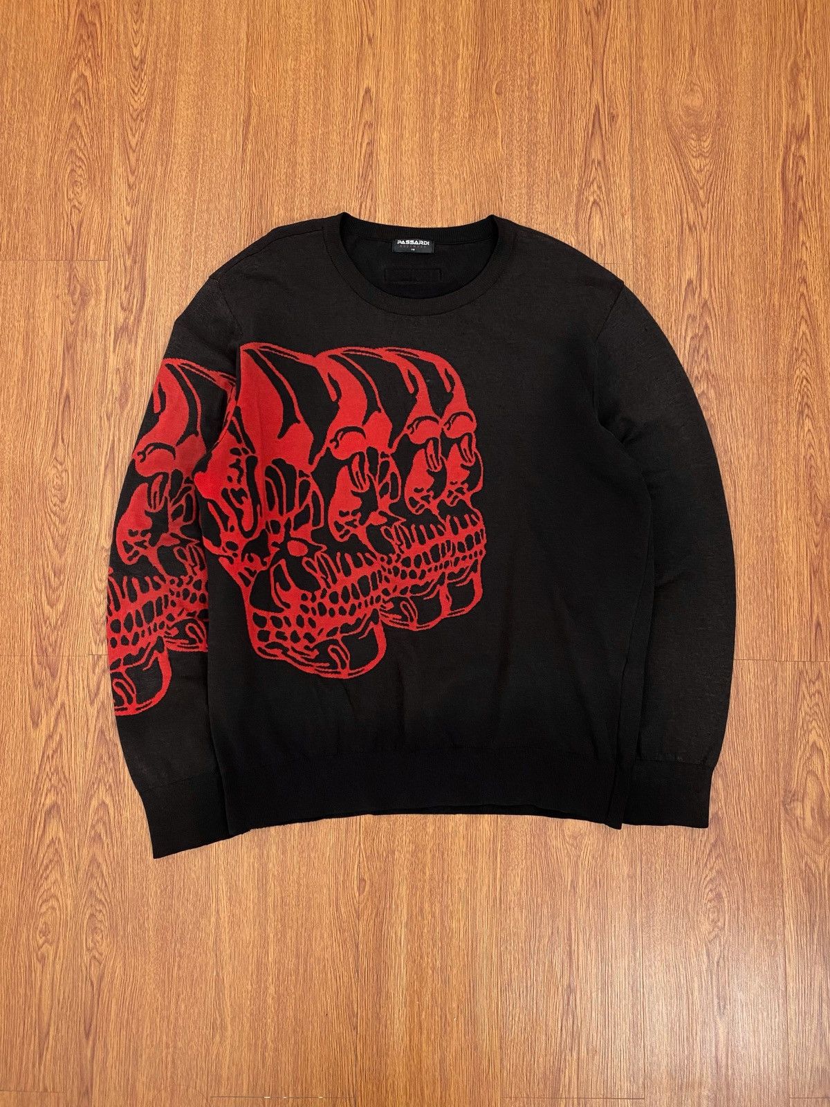 If Six Was Nine × Japanese Brand × Le Grande Bleu (L.G.B.) Passardi skull sweatshirt Size US L / EU 52-54 / 3 - 2 Thumbnail
