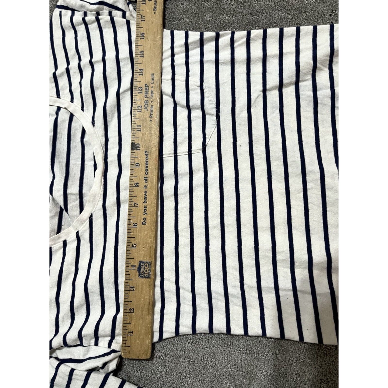 Gap Gap Favorite Pocket Tee XS White Striped 3/4 Sleeve Pullover Women Bella Cotton Blend Shirt (Non-Vintage) Size XS / US 0-2 / IT 36-38 - 4 Thumbnail
