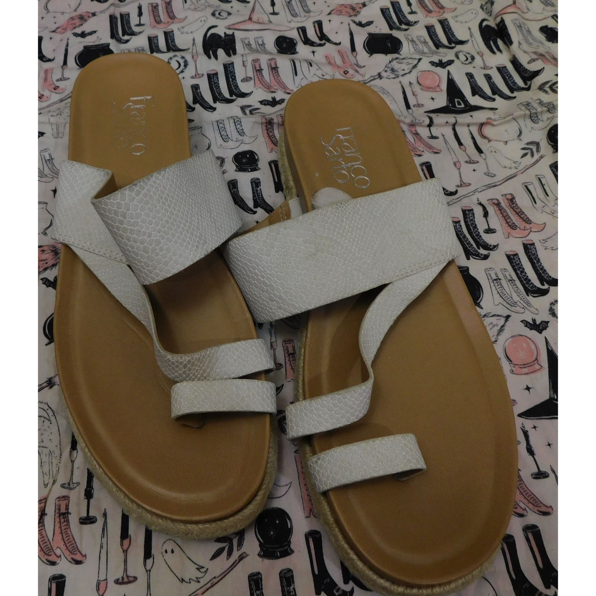 Franco Sarto Franco Sarto White Brealyn Sandals/Slides Size US 7.5 / IT 37.5 - 3 Thumbnail