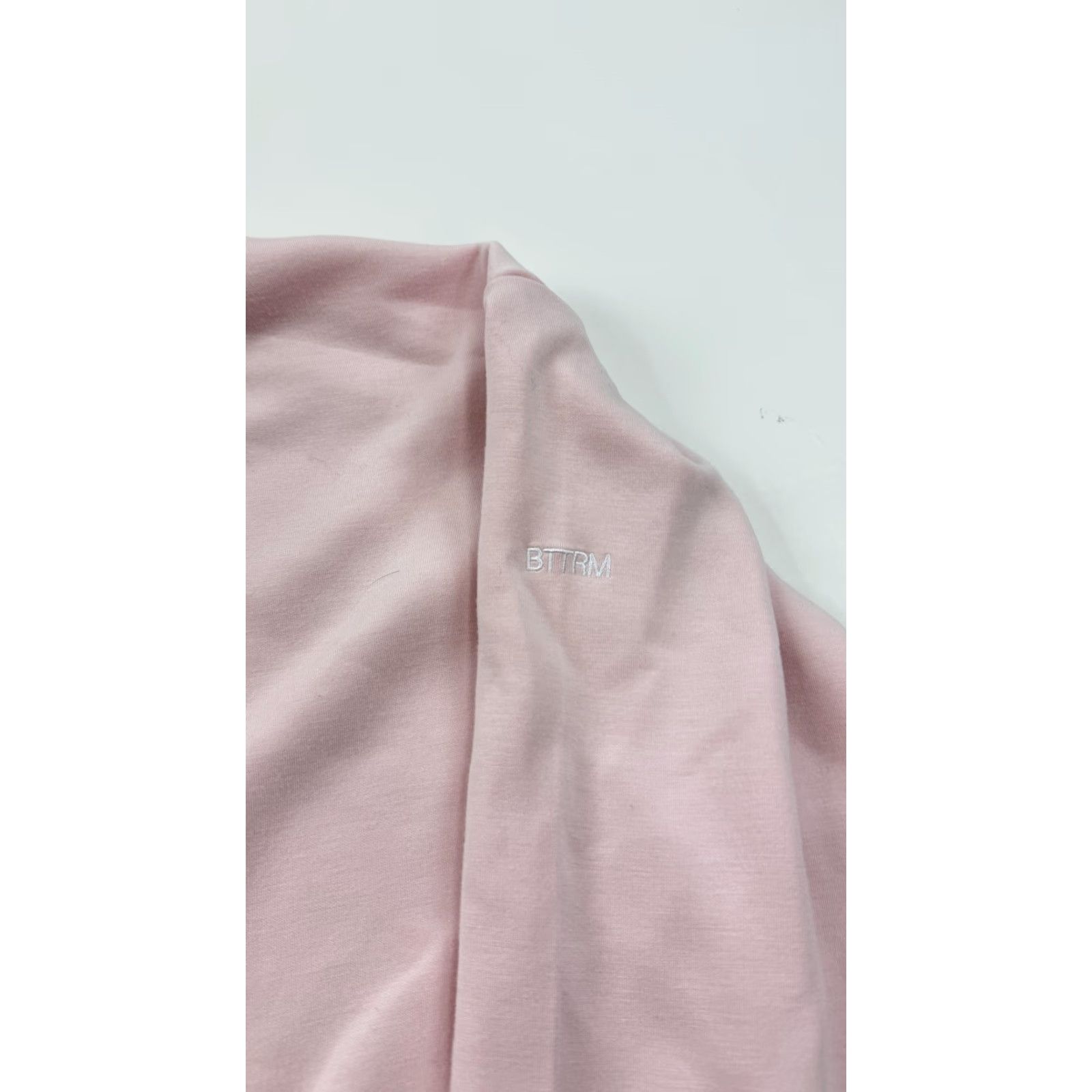 Vintage BTTRM Hoodie Womens Large Pink Modal Blend Full Zip Logo Sweatshirt Jacket Size L / US 10 / IT 46 - 4 Thumbnail