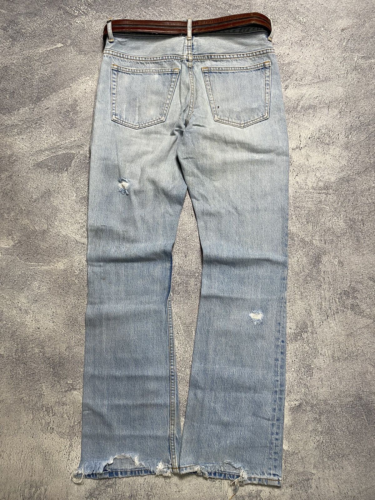 Yohji Yamamoto Vintage Ined Homme by Yohji Yamamoto Denim Flare Pant Size US 30 / EU 46 - 4 Thumbnail