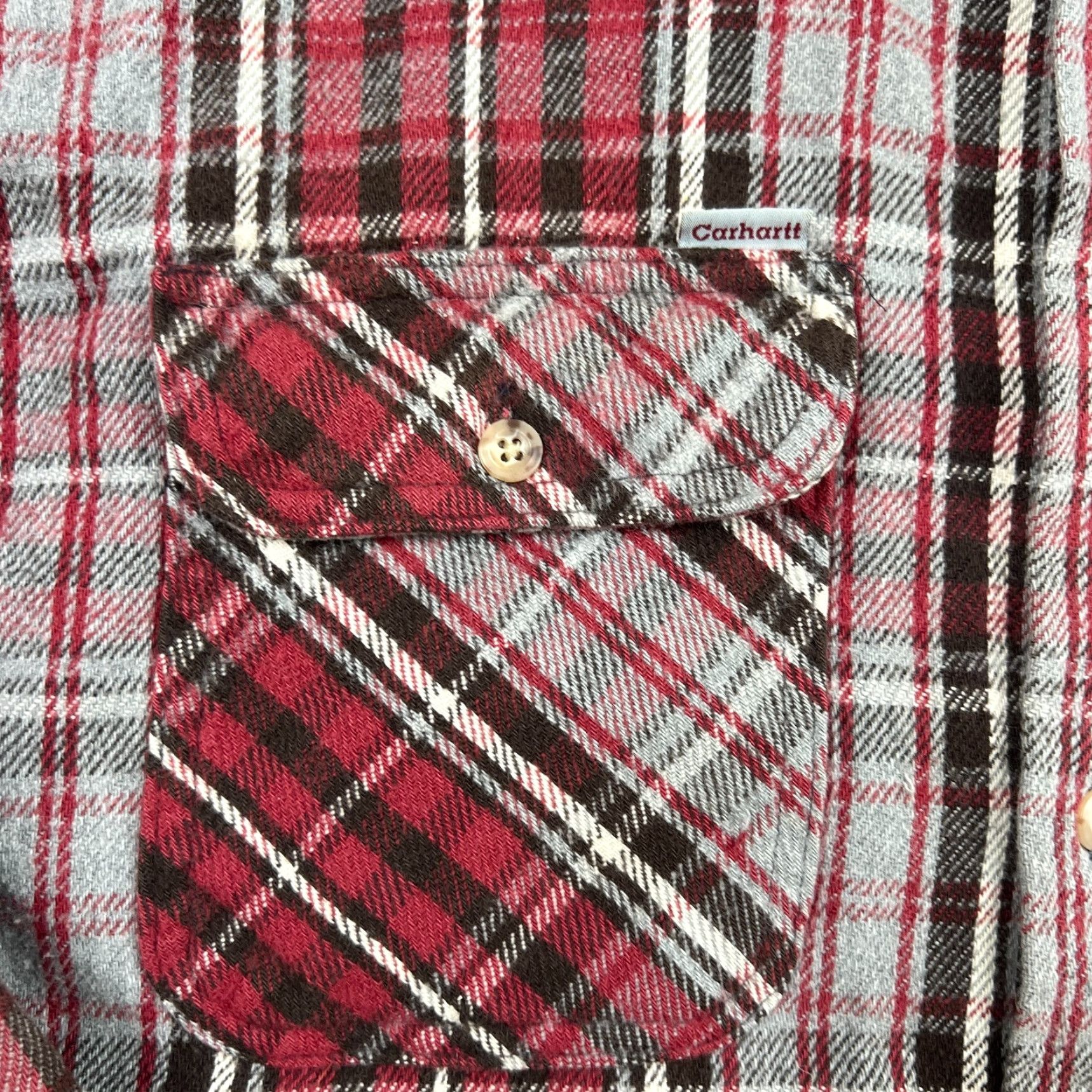 Carhartt VINTAGE Carhartt Plaid Flannel Button Up Shirt Mens XL Red 90s Heavyweight Long Sleeve Size US XL / EU 56 / 4 - 3 Thumbnail