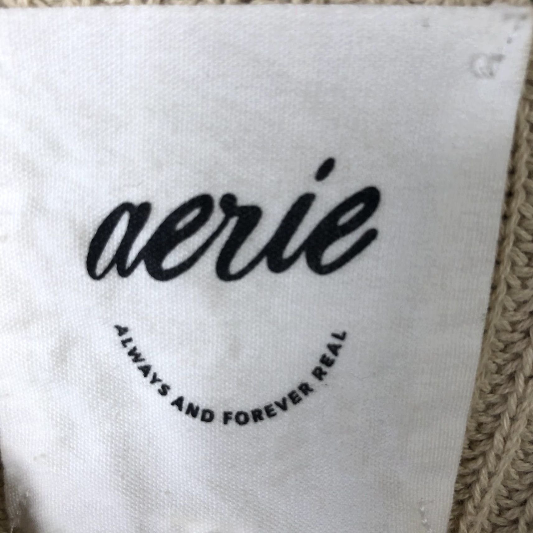 Vintage Aerie Sweater Womens Medium Beige Oversized Dolman Sleeve Boat Neck Pullover Size M / US 6-8 / IT 42-44 - 5 Thumbnail