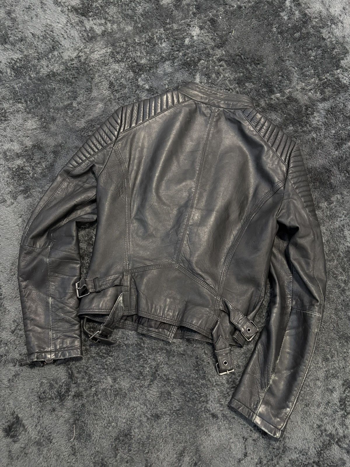If Six Was Nine Gothic Biker Jacket Side Zip Punk LGB Rick Owens Vibe Size M / US 6-8 / IT 42-44 - 6 Thumbnail