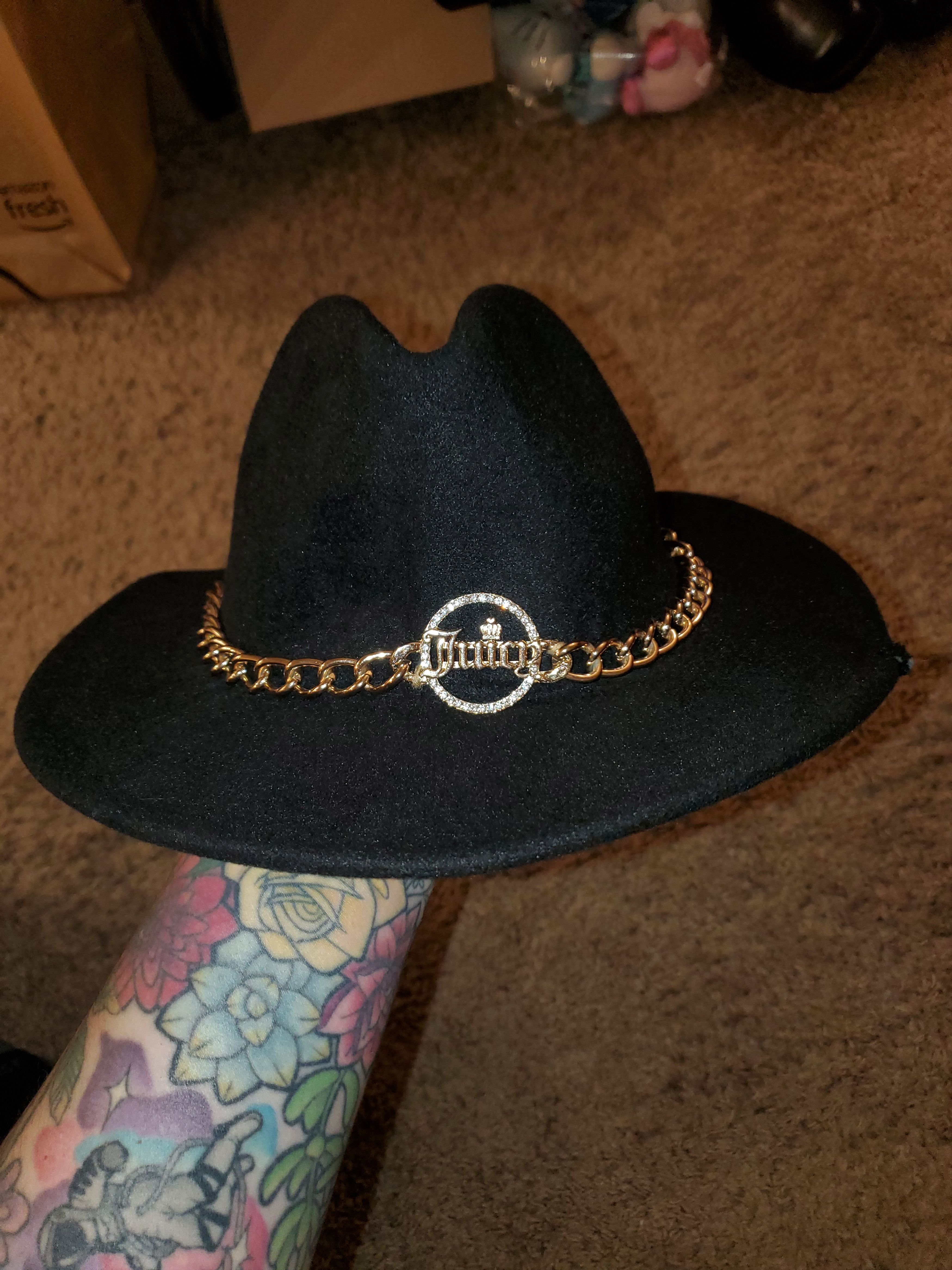 Juicy Couture Juicy Couture Bling Black Cowboy Hat Size ONE SIZE - 1 Thumbnail