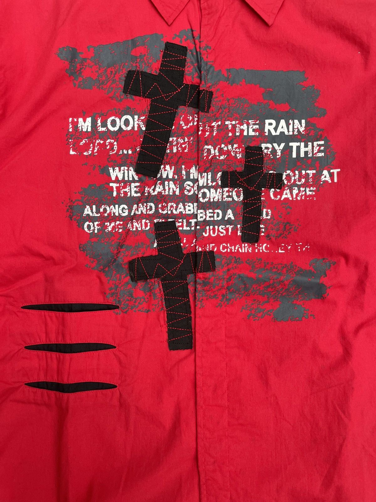 If Six Was Nine Slash number English letter print shirt Cross Punk Style Size US L / EU 52-54 / 3 - 3 Thumbnail