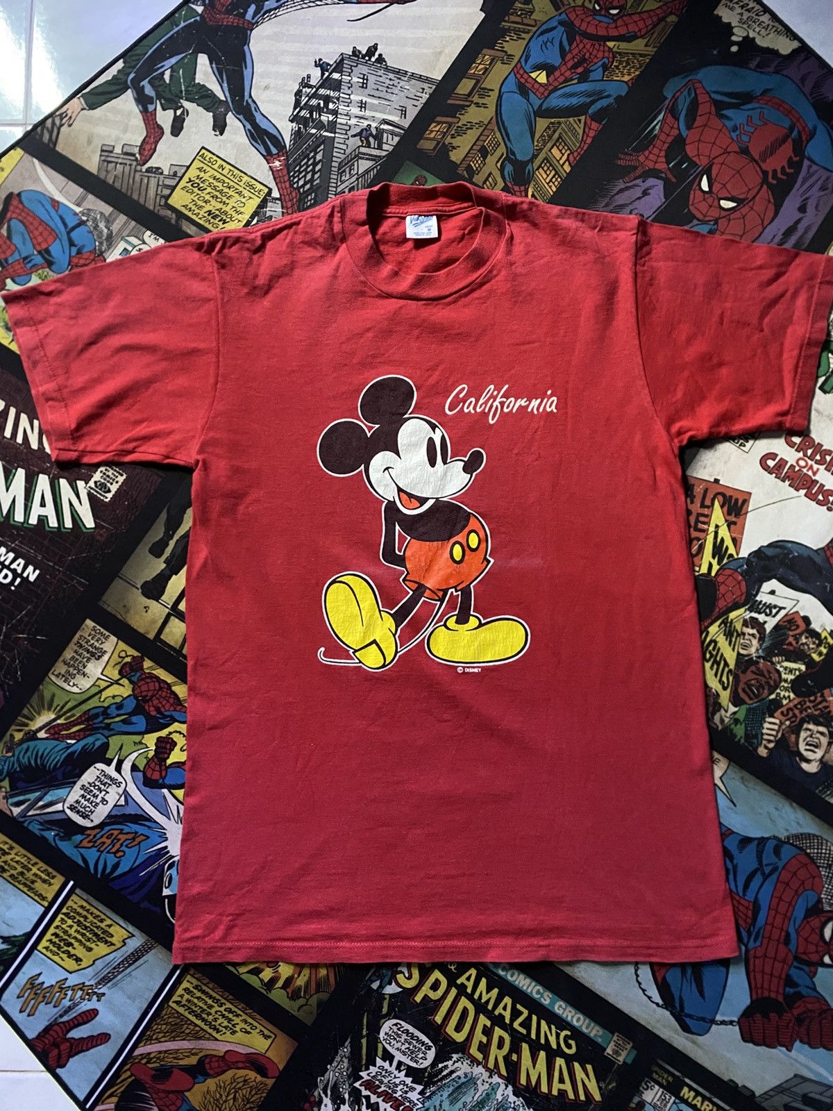 Velva Sheen Vintage Mickey Mouse Velva Sheen 90s Size US M / EU 48-50 / 2 - 1 Thumbnail