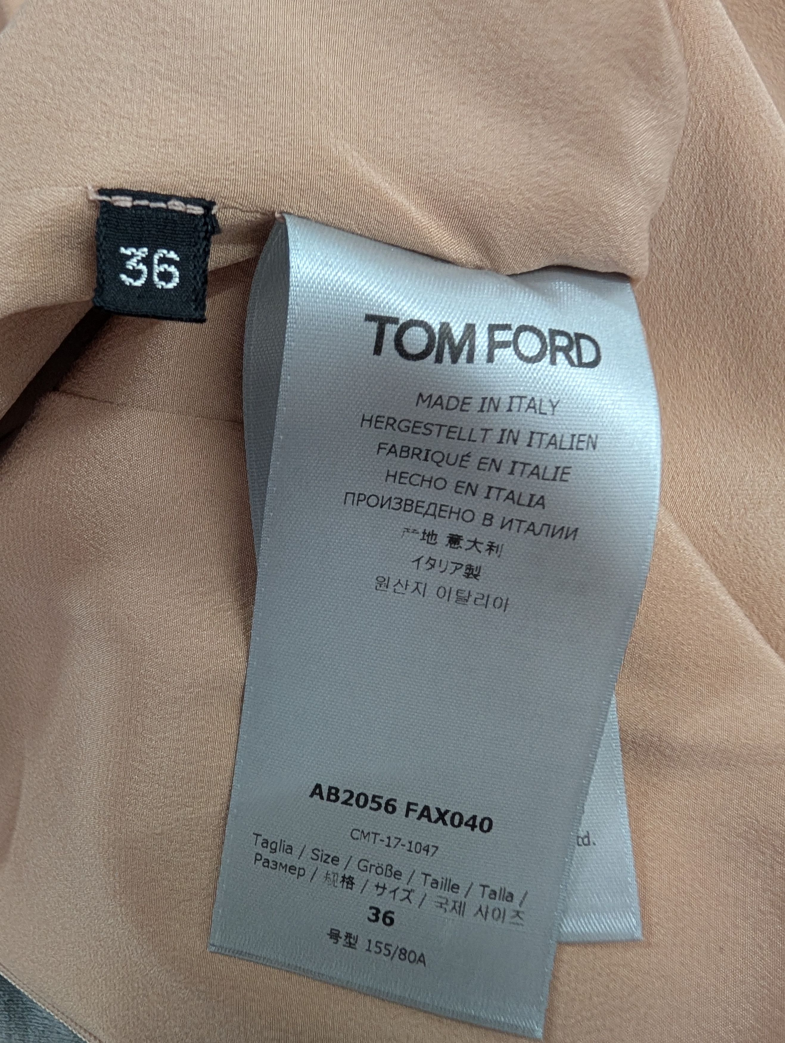 Tom Ford Tom Ford Brown And Salmon Single Sleeve Dress Size XS / US 0-2 / IT 36-38 - 9 Thumbnail