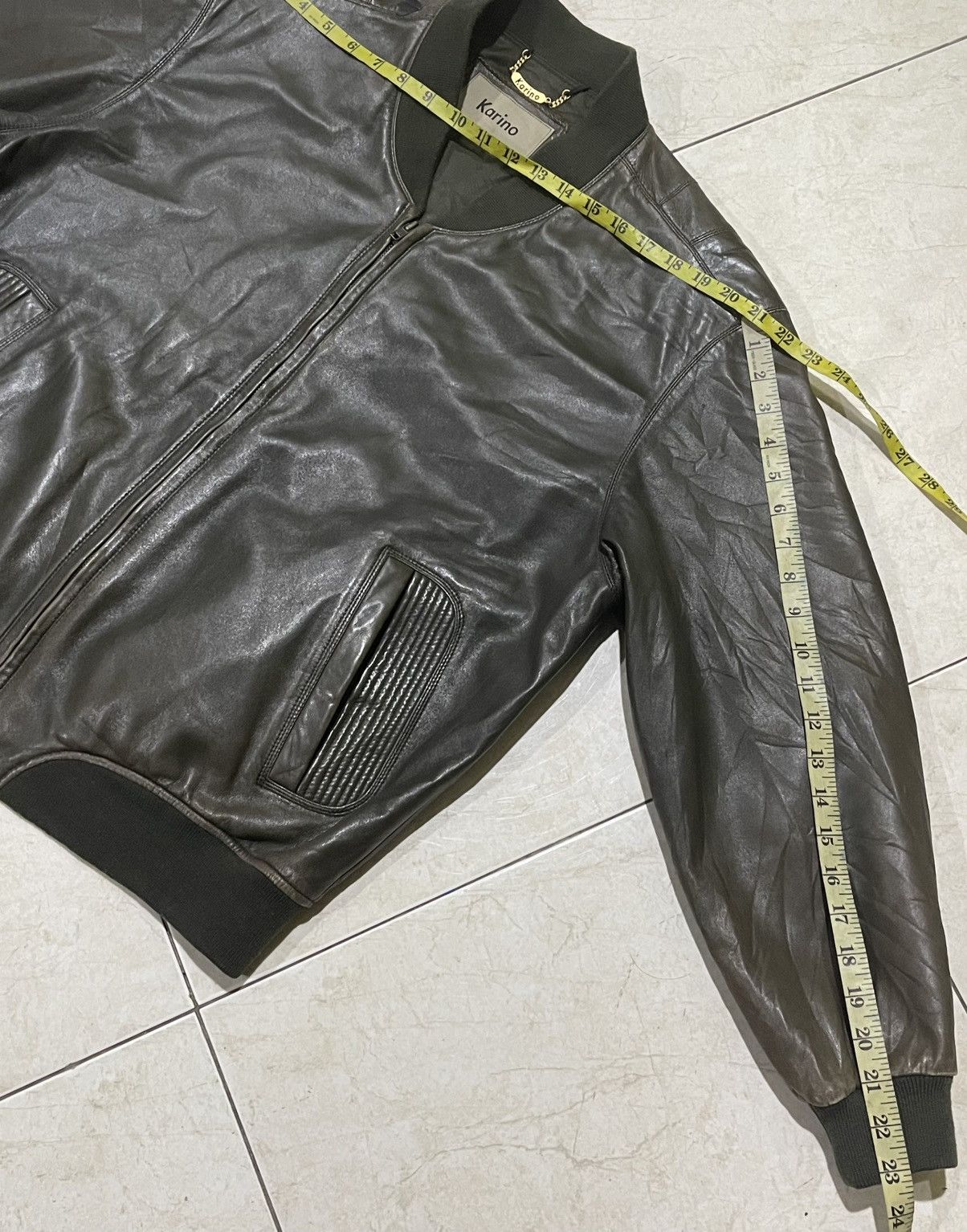 Designer LEATHER BOMBA JACKET Size US XL / EU 56 / 4 - 6 Thumbnail