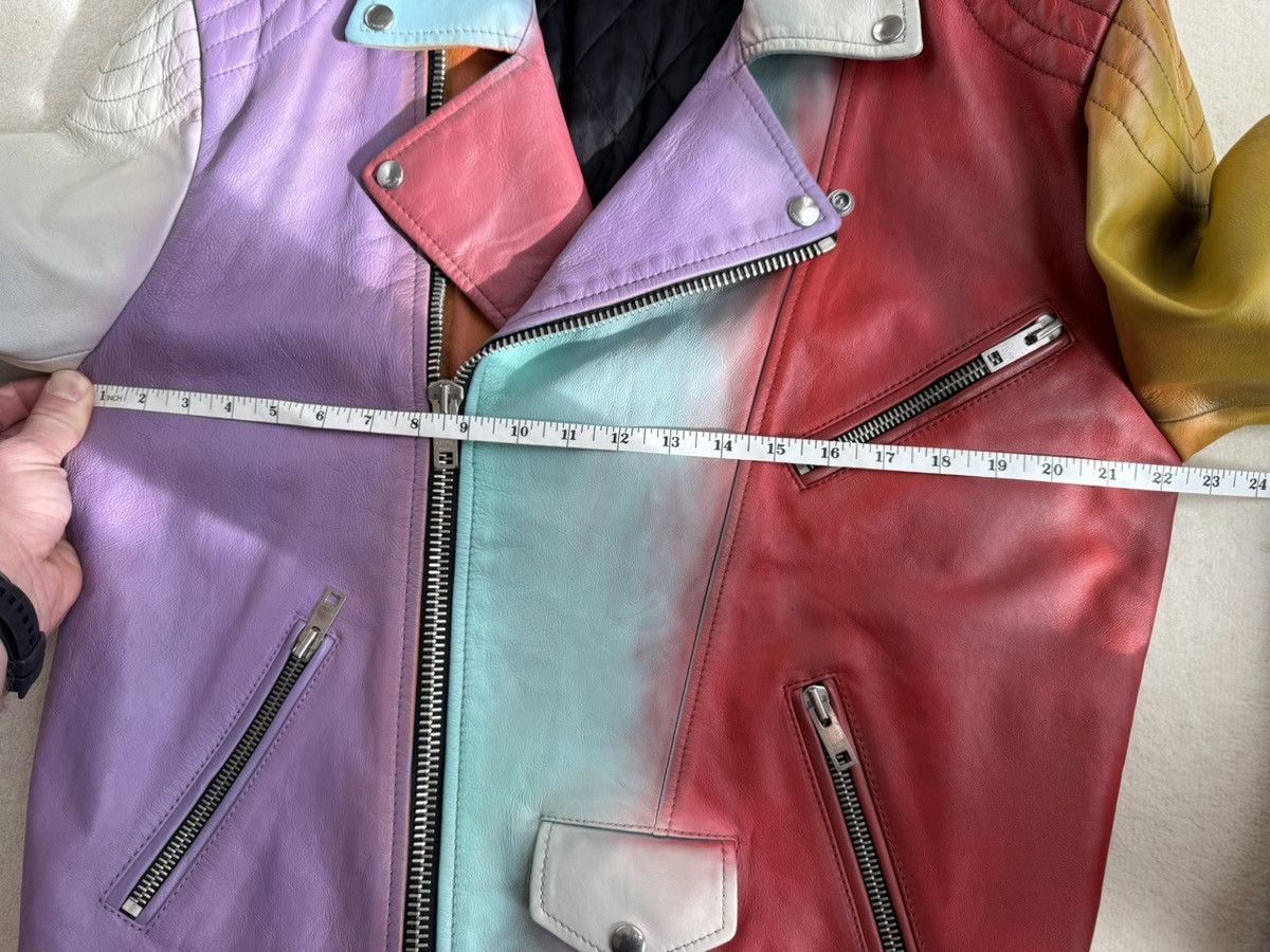 Celine $6.4k FW21 Celine multicolour leather biker jacket couture Size US L / EU 52-54 / 3 - 9 Thumbnail