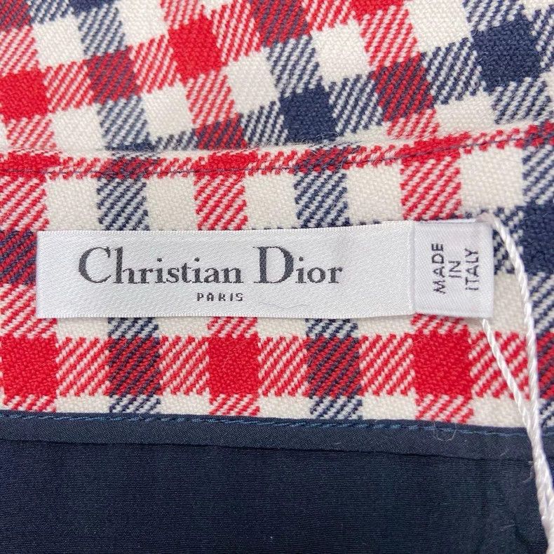 Dior Dior Red plaid wool skirt Size 26" / US 2 / IT 38 - 5 Thumbnail