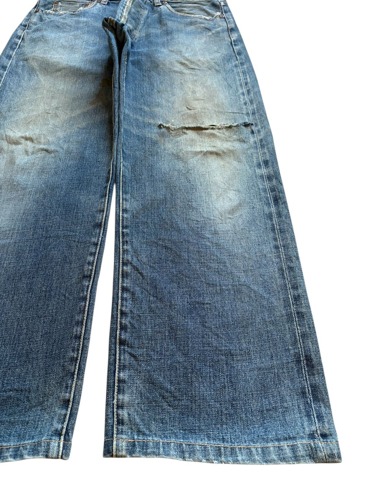 Japanese Brand Vintage Japanese Salty Dog Selvedge Mud Wash Baggy Jeans Size US 33 - 8 Thumbnail