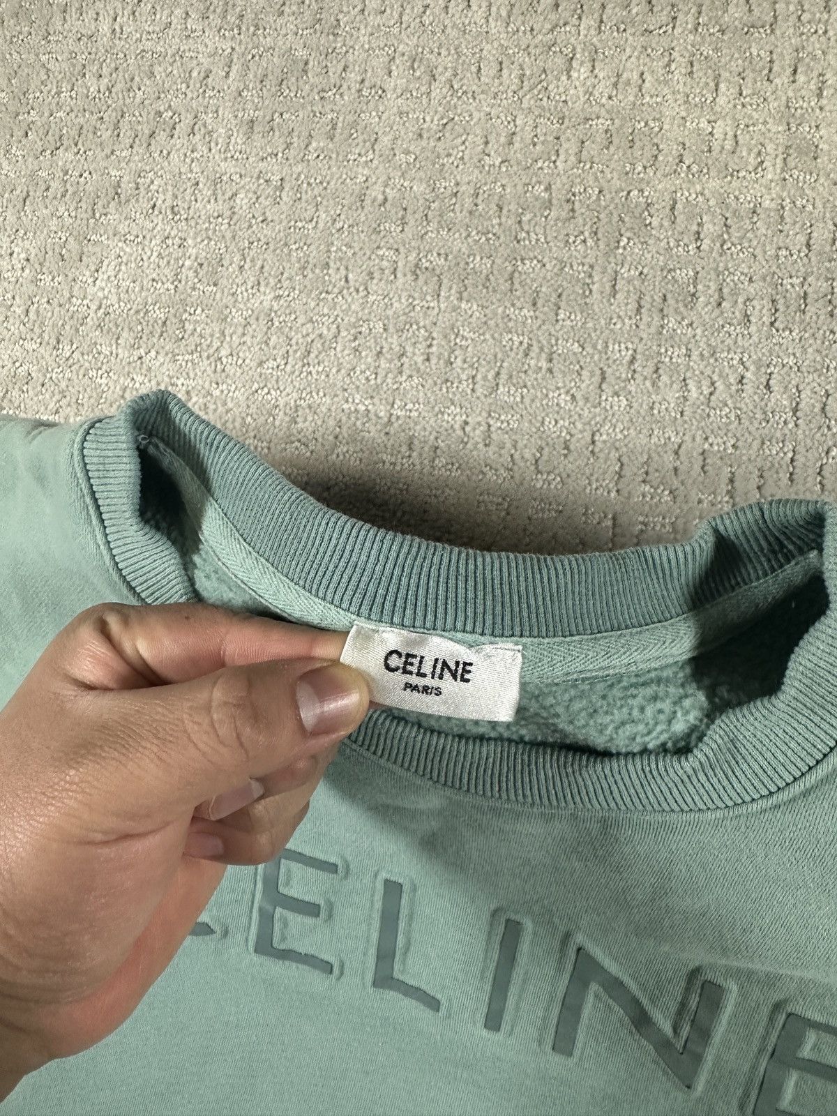 Celine Celine Paris Spellout Crewneck Size L / US 10 / IT 46 - 4 Thumbnail