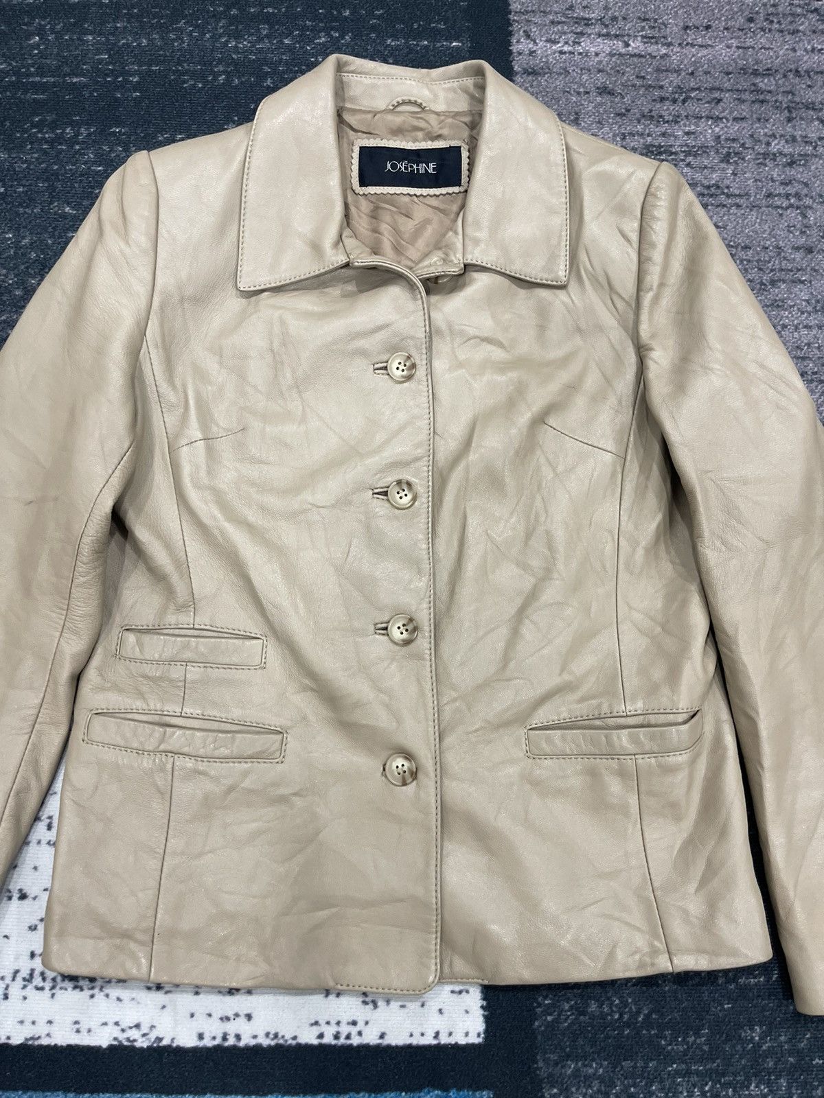 Vintage Josephine Leather Coat Jacket