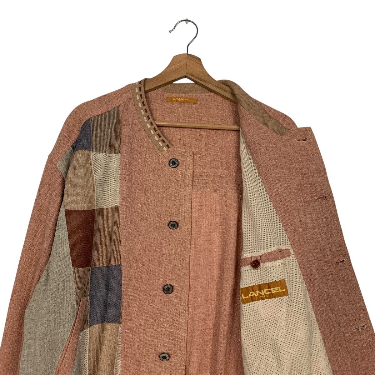 Lancel Vintage 90’s LANCEL Knitted Button Bomber Jacket #2862-C129 Size US L / EU 52-54 / 3 - 9 Thumbnail