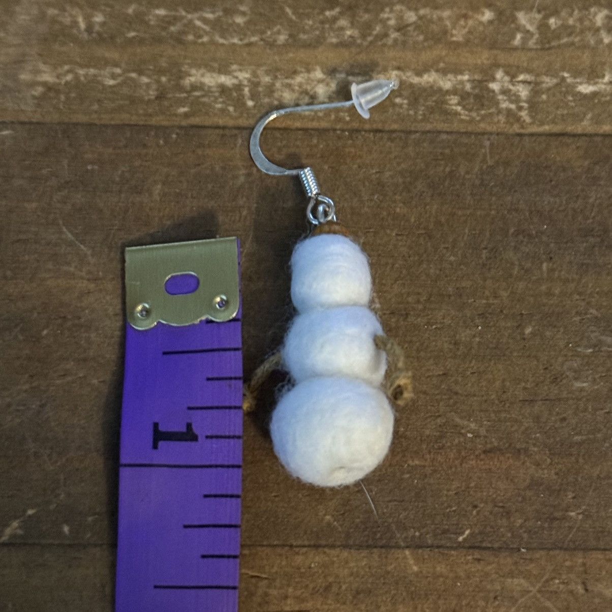 Other Fluffy snowman dangle earrings Size ONE SIZE - 3 Thumbnail