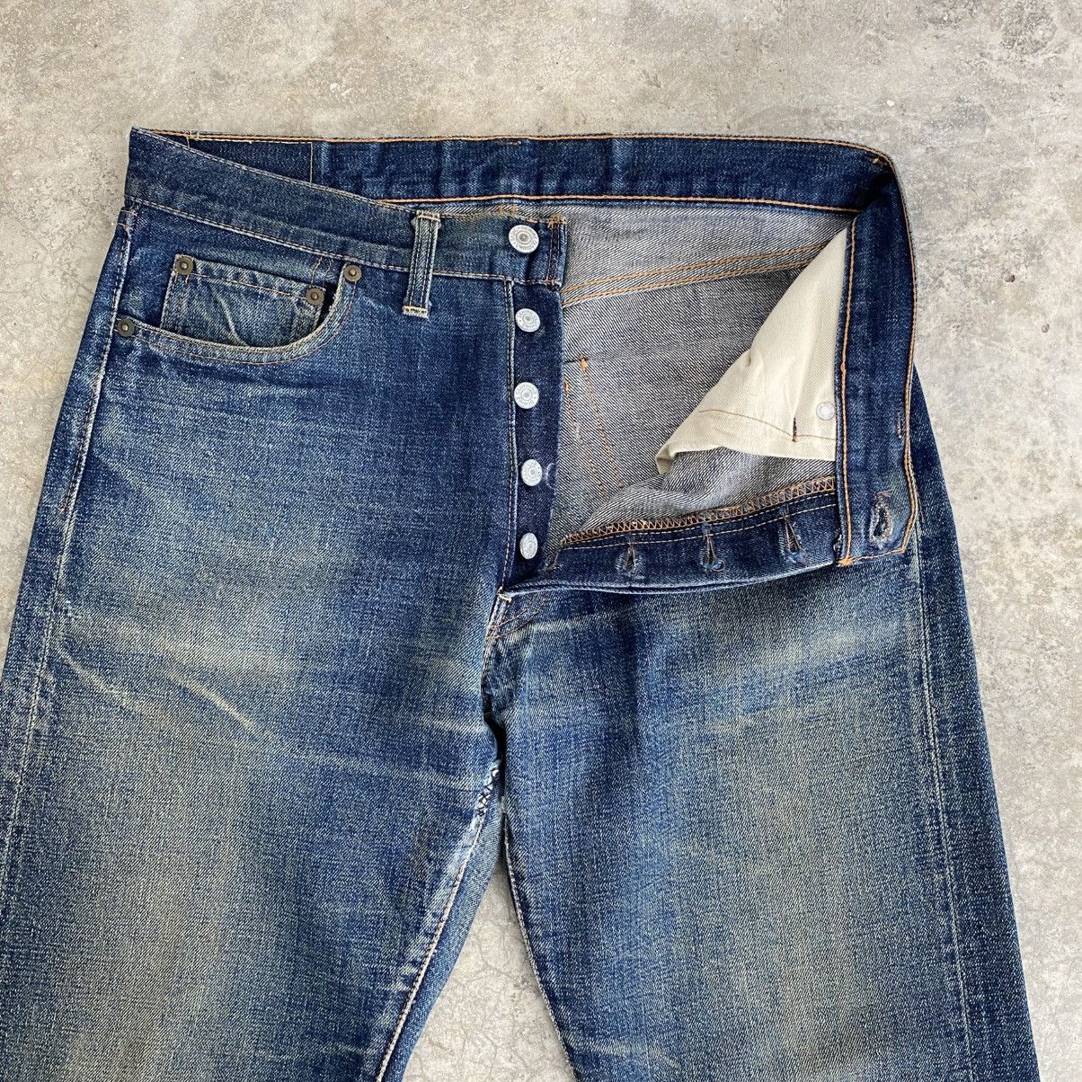 Denime Vintage 90’s Denime Japan Faded Blue Selvedge Jeans Size US 32 / EU 48 - 7 Thumbnail