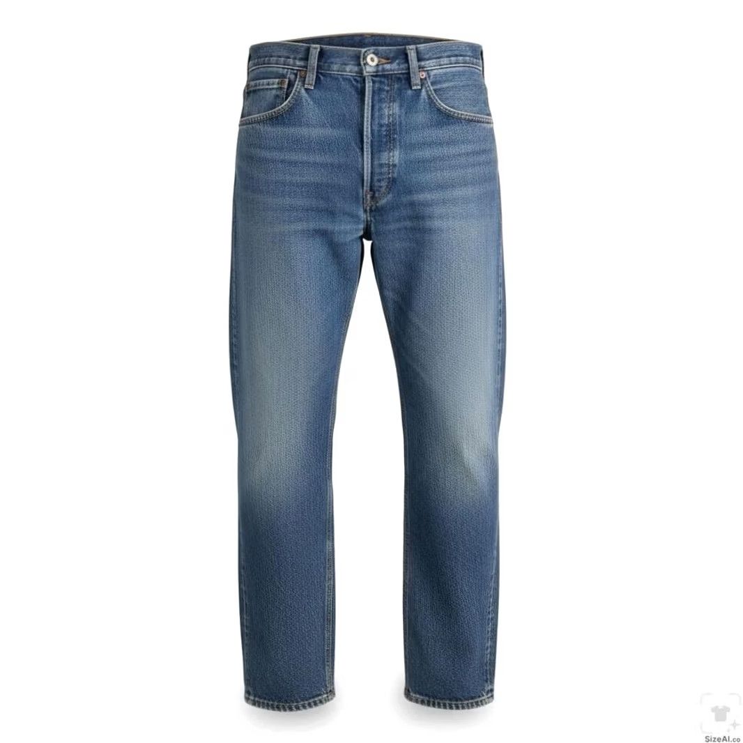 Levi's Levis Western Fit Jeans Denim Straight Blue Light Wash Zip Fly Mens 36x32 Size US 36 / EU 52 - 2 Thumbnail