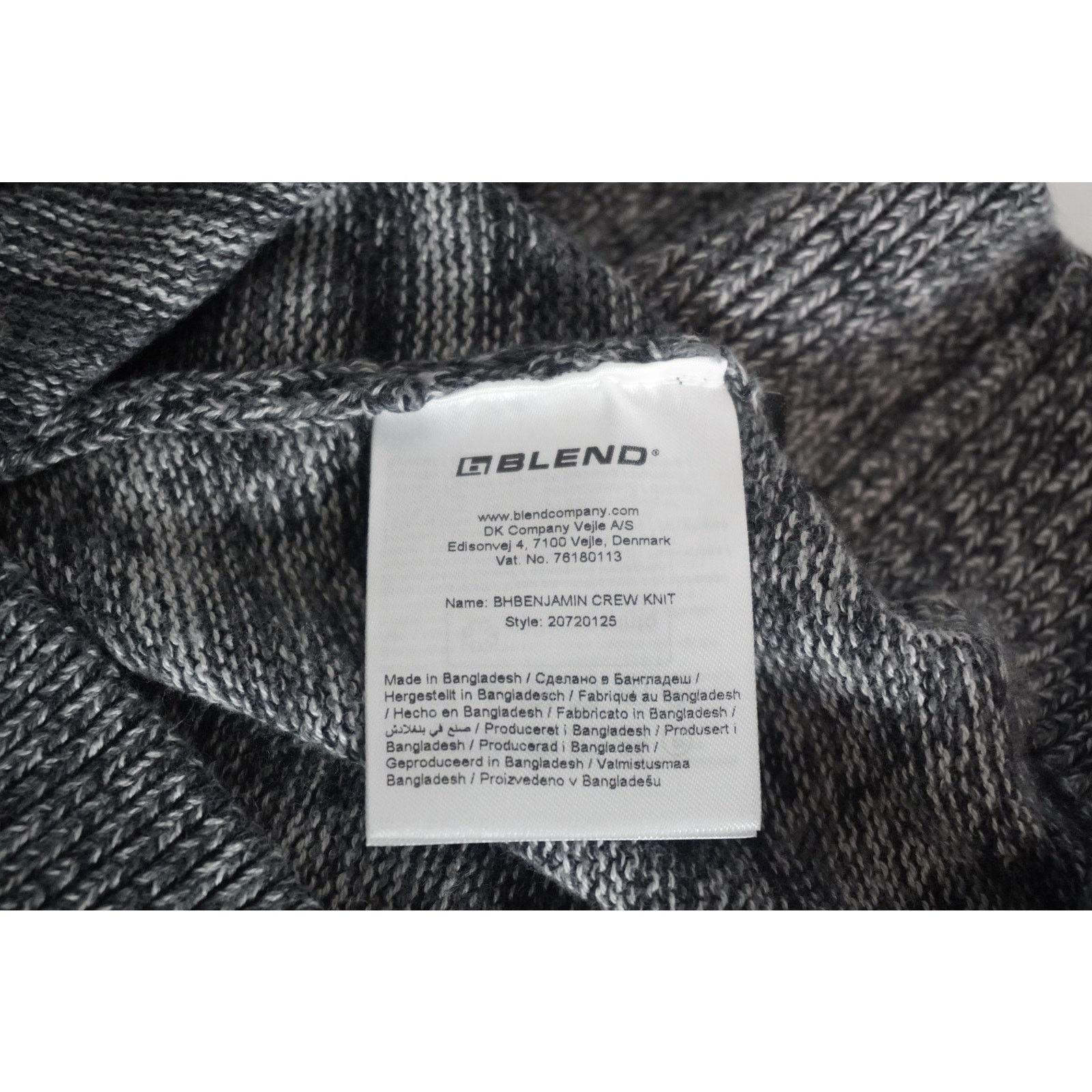 Blends Blend BHBenjamin Crew Knit Sweater –Gray Marl –Men’s XL –NWT Size US XL / EU 56 / 4 - 9 Thumbnail