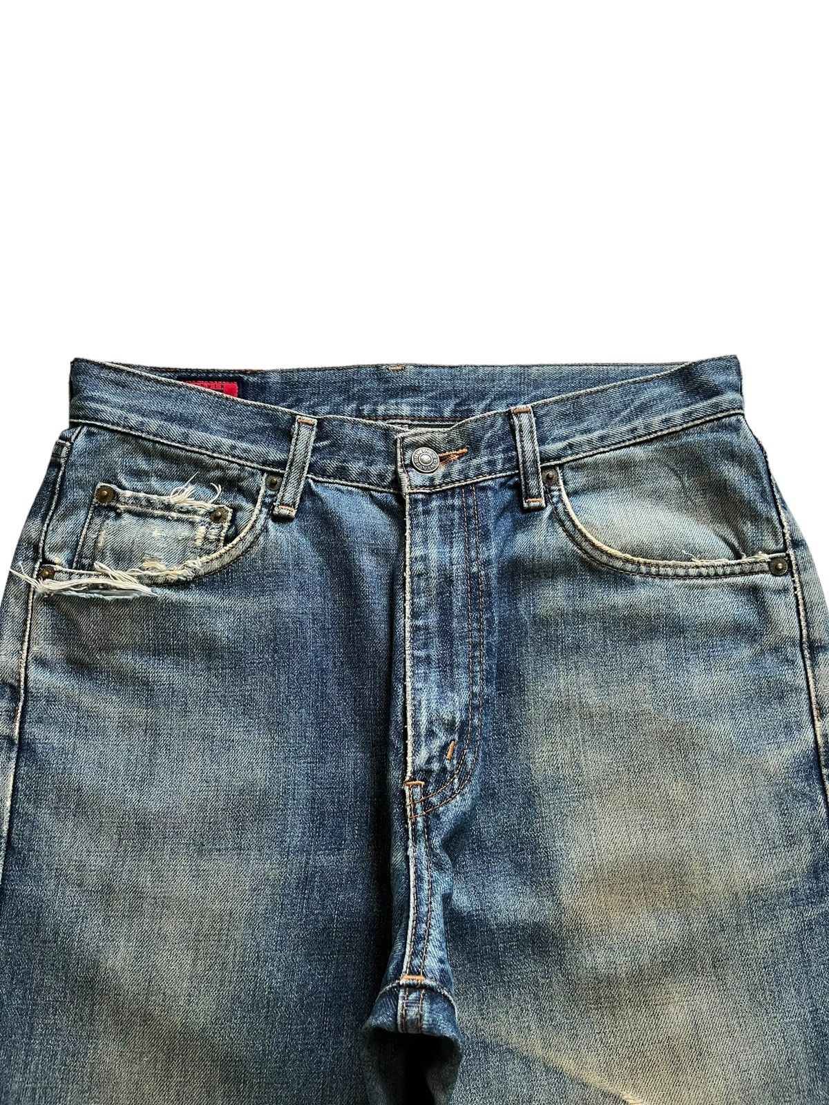 Edwin × Japanese Brand Vintage Japanese Edwin Mud Wash Distressed Baggy Jeans Size US 30 / EU 46 - 4 Thumbnail