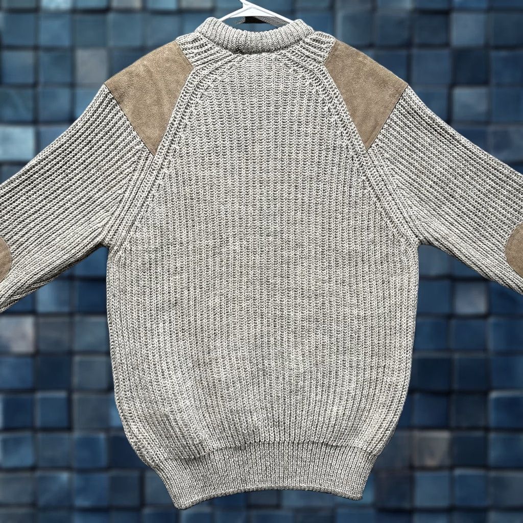 Vintage VINTAGE Cabela's Sweater Mens Large 100% New Wool Leather Elbow Patches Pullover Shirt Mens Large Beige Wool Pullover 90s/Cabin Casual Size US L / EU 52-54 / 3 - 1 Thumbnail