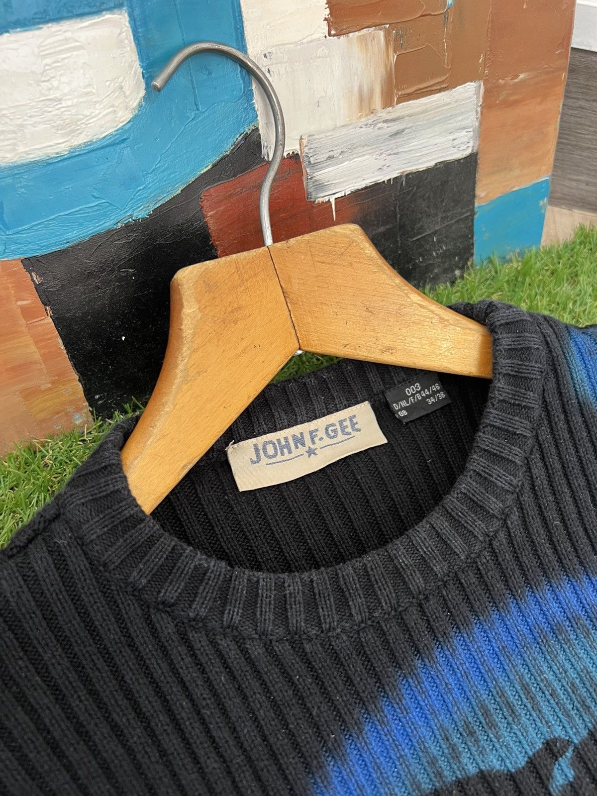 Japanese Brand Vintage Diesel Style Ribbed Knitted Dragon Sweater Japanese Size US S / EU 44-46 / 1 - 7 Thumbnail