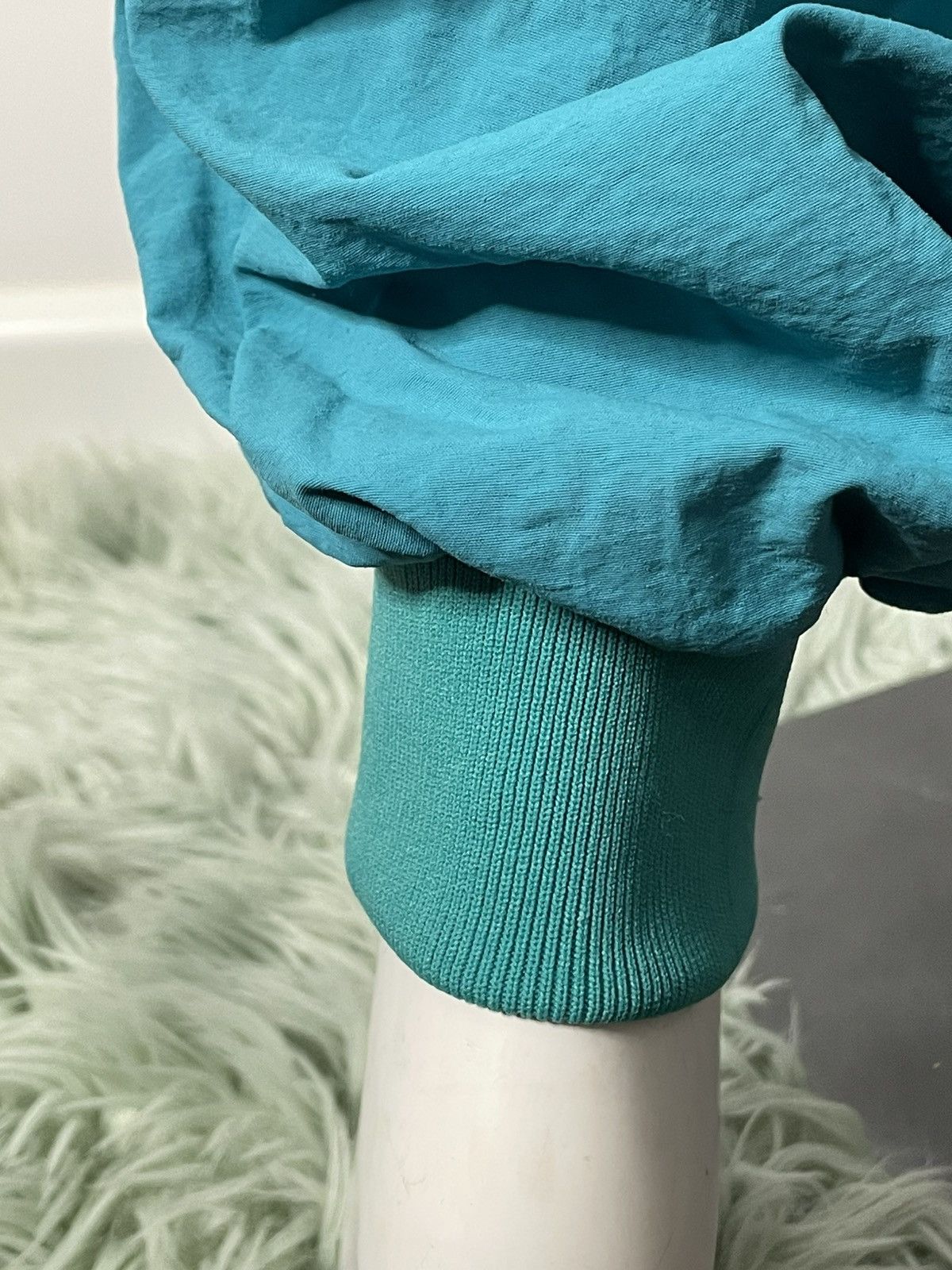 Vintage Vintage plain turquoise tracksuits street wear y2k Size 32" / US 10 / IT 46 - 11 Thumbnail