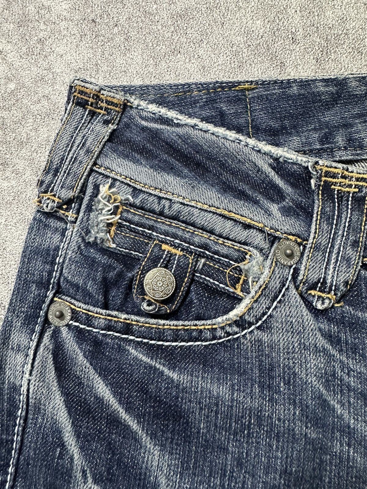 Japanese Brand Japanes Rush Hour Washed Flared Jeans Size US 29 - 7 Thumbnail