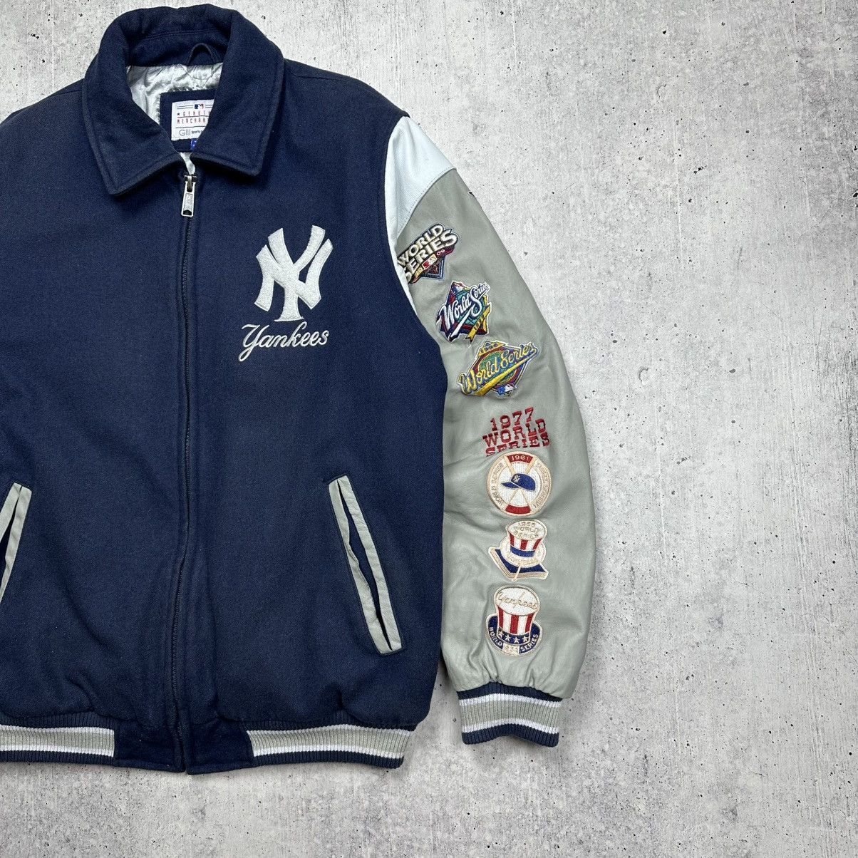 New York Yankees × Vintage New York Yankees Bomber World Series Vintage Patch Jacket Size US L / EU 52-54 / 3 - 5 Thumbnail